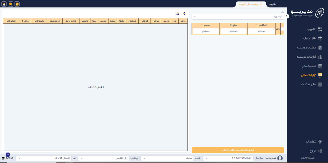 گزارشات مالی