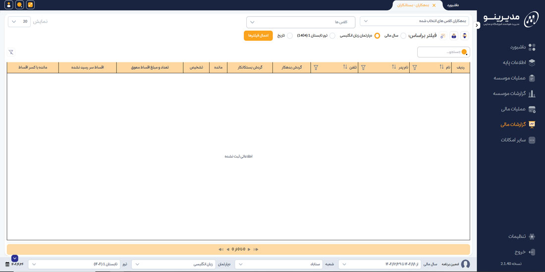 بدهکاران – بستانکاران
